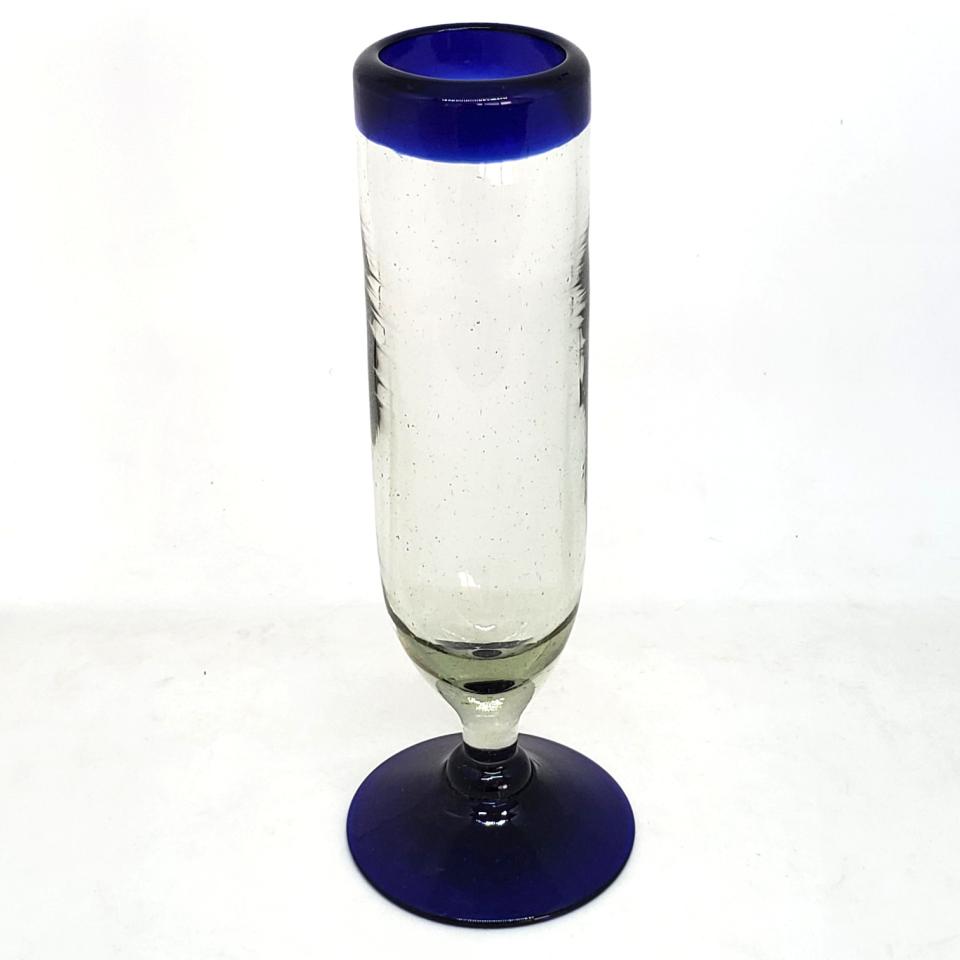Ofertas / copas de champaa con borde azul cobalto / Copas de champaa cuidadosamente creadas para las celebraciones ms imporantes!, disfrute brindando con su champaa o vino blanco favoritos con estilo.